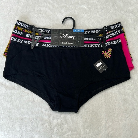 Disney Mickey Mouse 3-Pack Hipster Shorties / Underwear — Size L — NWT - Picture 1 of 5
